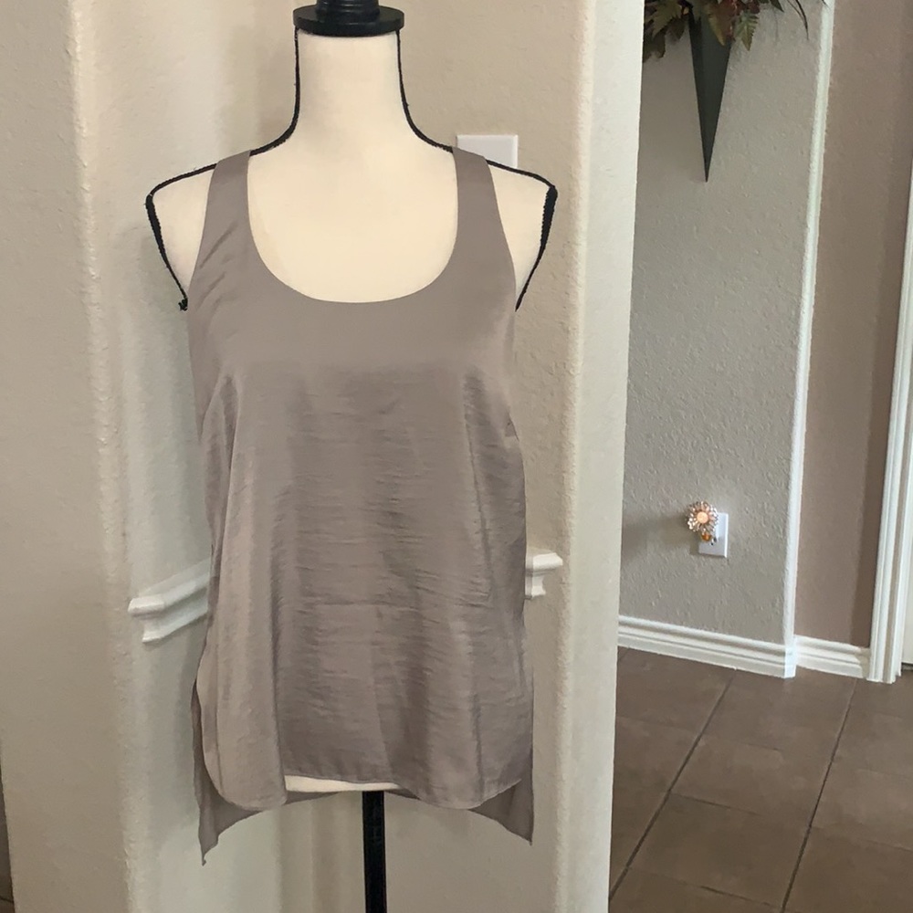 BCBGMaxazria Edita hazelnut silky top